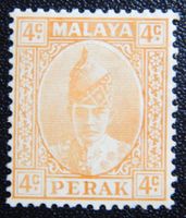 Perak British Kat. 60 * 1941 Kat. 15 Euro