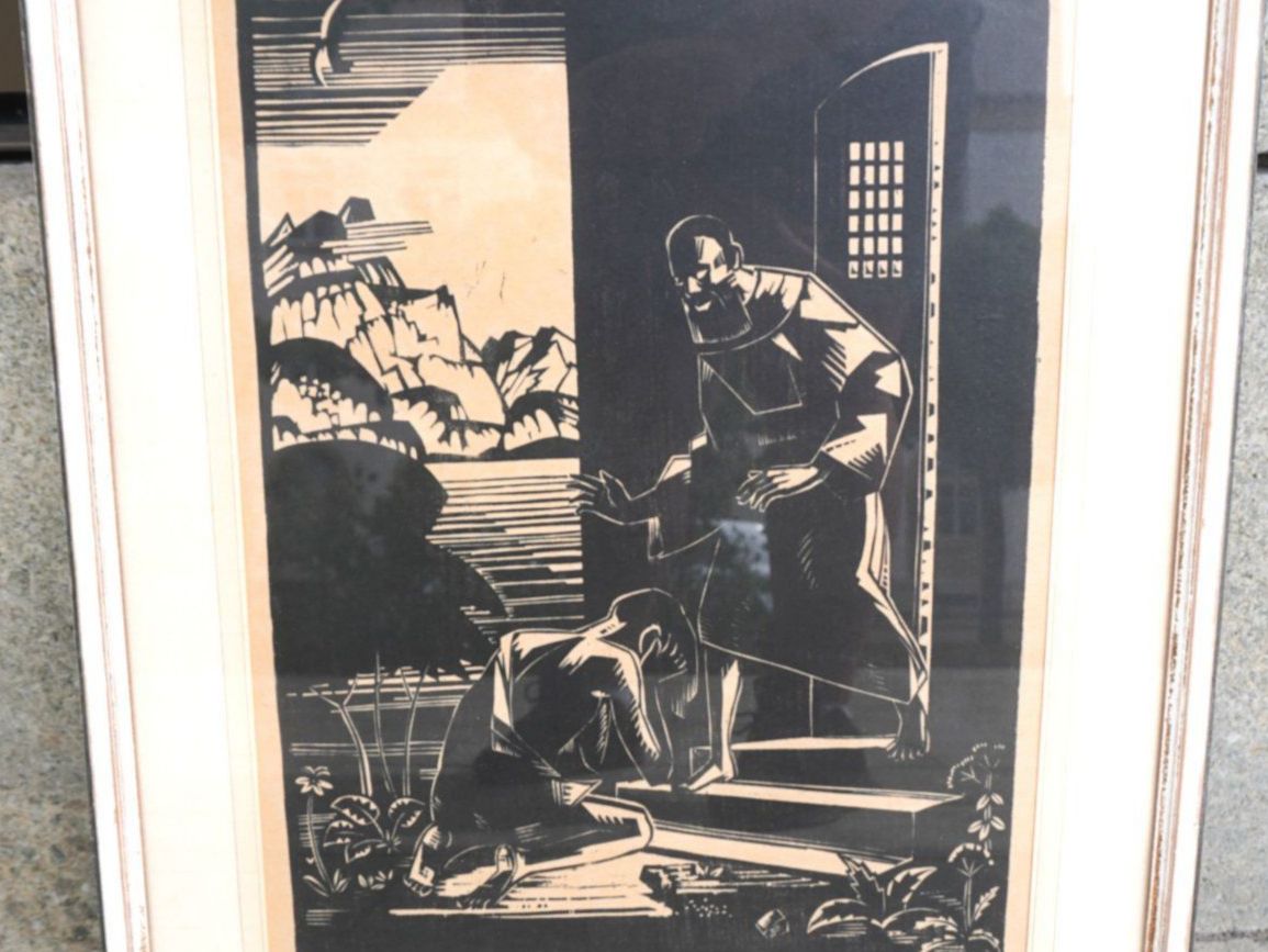 Holzschnitte: Original Holzschnitt "Der Verlore Sohn" - Walter Eglin MA370 – Gebraucht aus Basel von B.W.B.