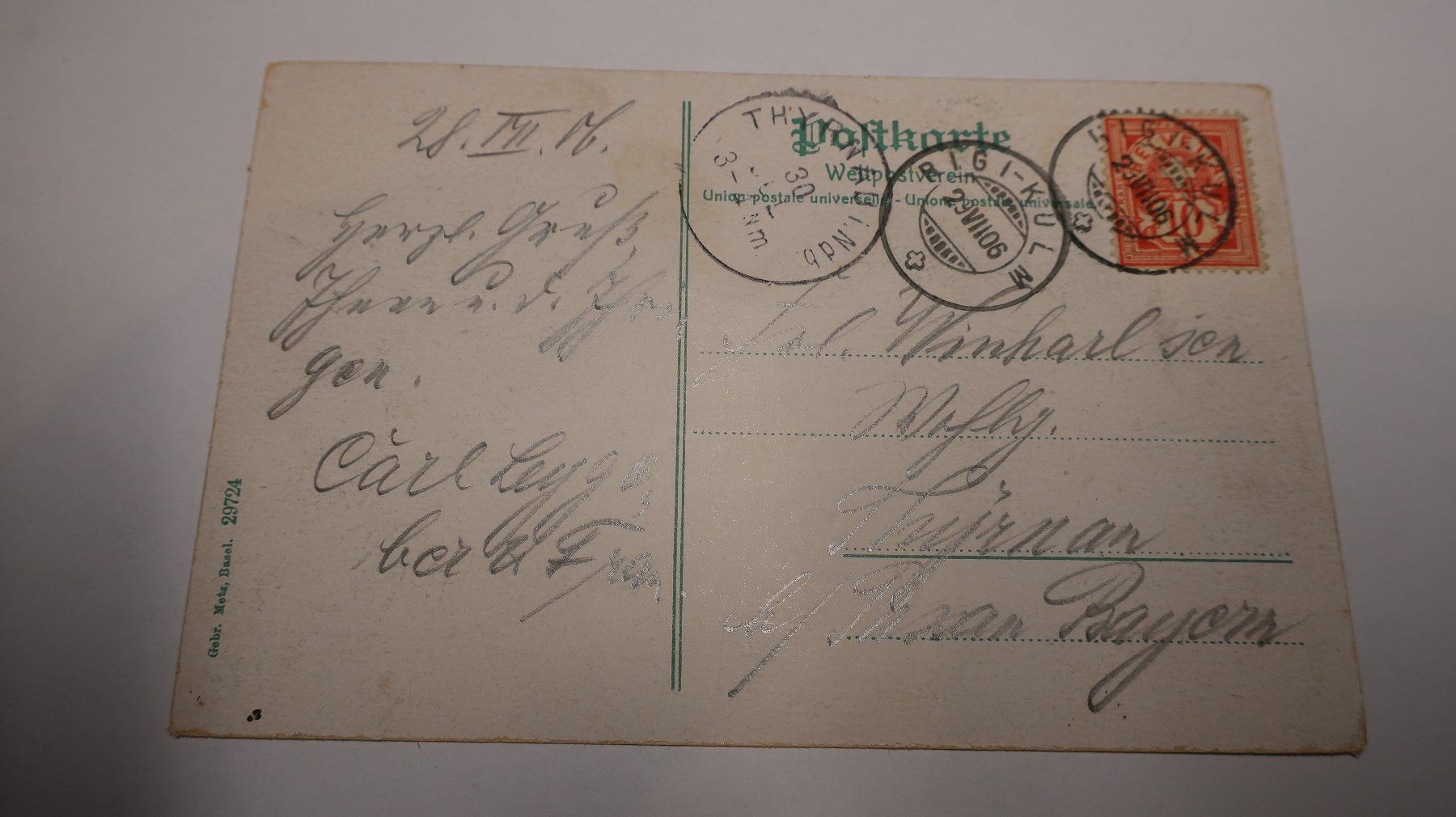 Ansichtskarten: Rigi Kulm  1906 – Gebraucht aus Cormoret von Pascalll2001 4