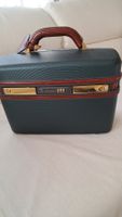 Samsonite Beauty Case, Vintage, grün mit braunem Leder