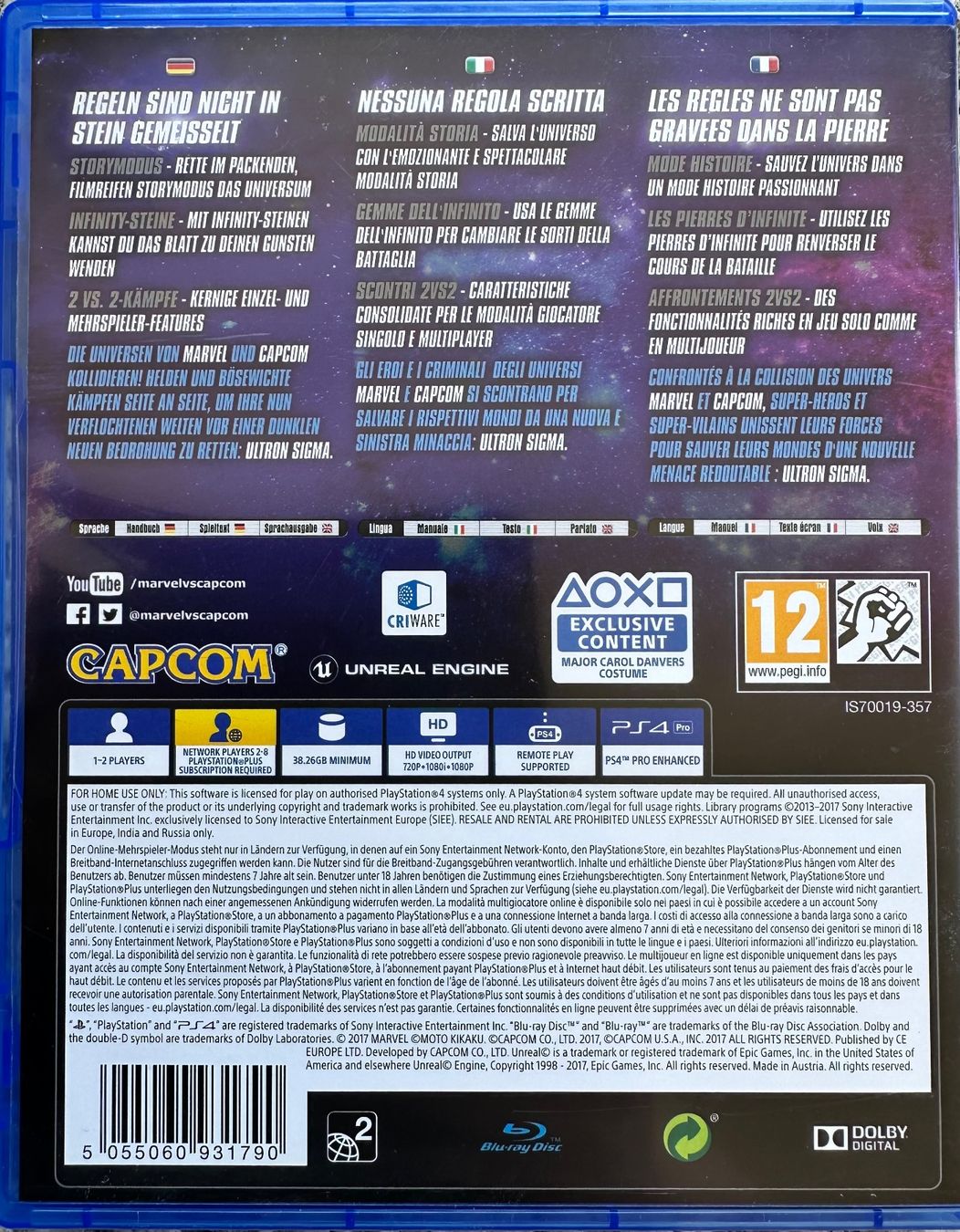 Giochi: Marvel vs Capcom Infinite PS4 Spiel guter Zustand – Usato da Luzern venduto da isa_b62f 1