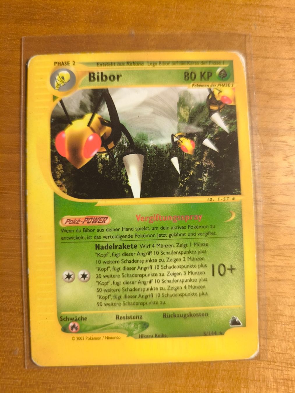 Pokémon Carte collezionabili: Pokémon Bibor SK 5 DE Non Holo Played – Usato da Engelburg venduto da swissTCGbox
