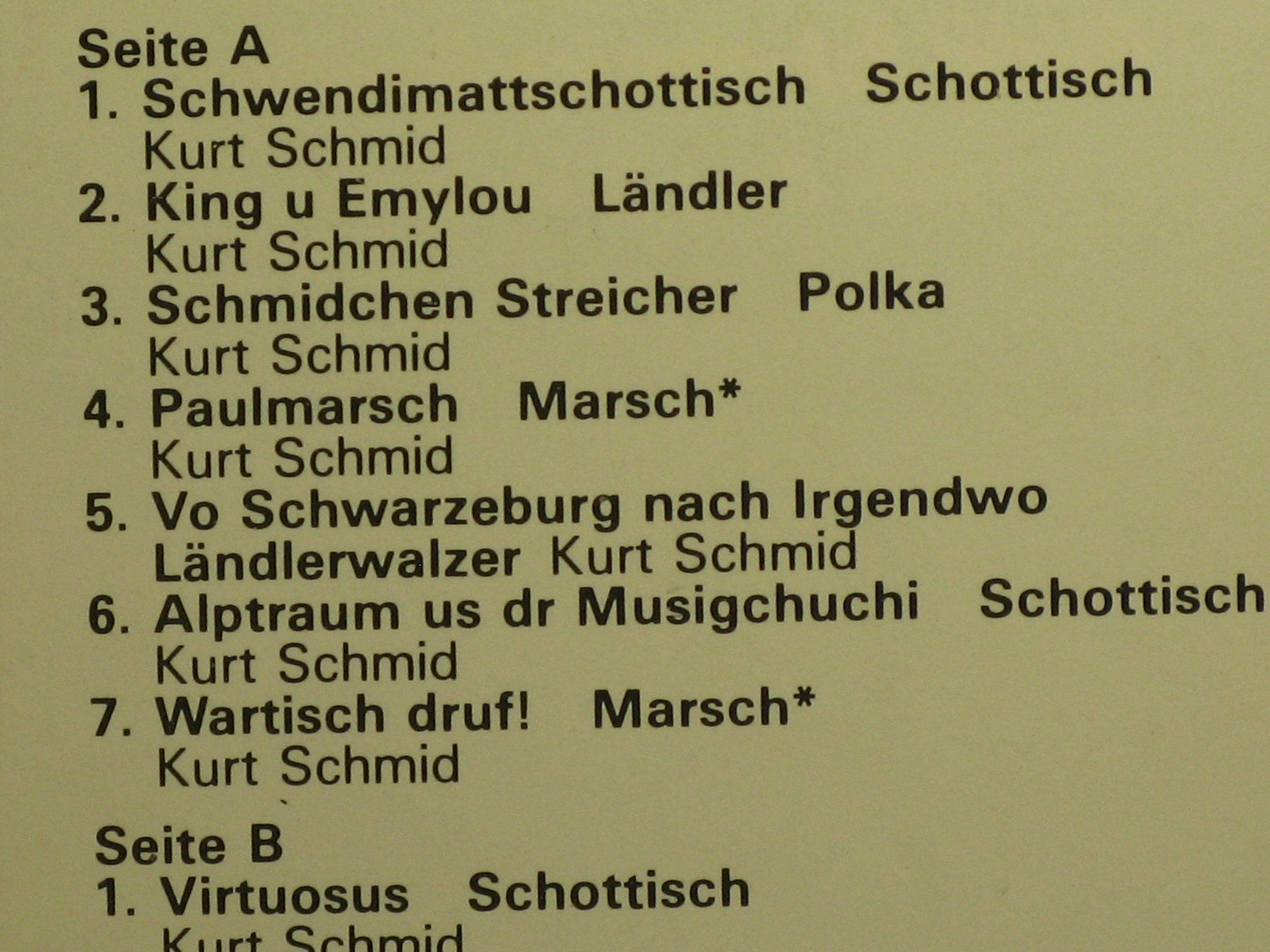 Kompaktkassetten: KURT  SCHMID     Playback – Gebraucht aus Langnau i. E. von mar_hw58 1