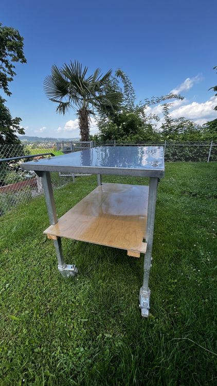 Appareils de cuisine: Pizzaofen-Möbel Garten BBQ Edelstahl roll-Ablage Partyablage – D'occasion à Kaltbrunn par meppi123