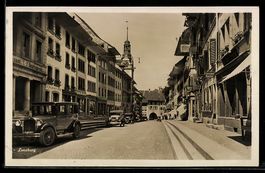 Lenzburg, Strassenpartie mit Gasthaus zu