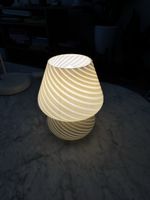 Buttercream-colored glass table lamp