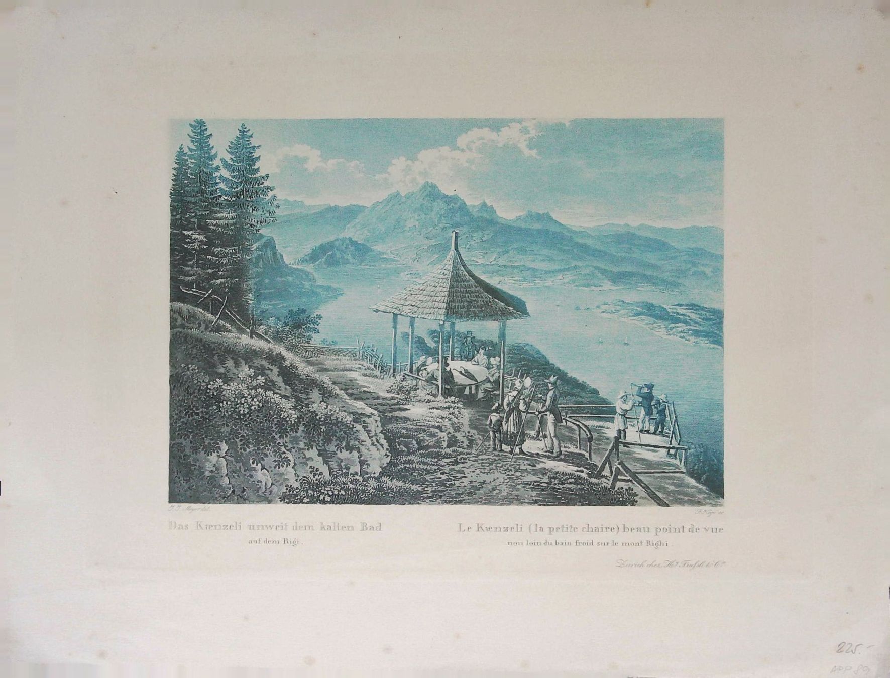 Incisioni: Rigi Känzeli Blautonaquatinta von Meyer – Usato da Rafz venduto da Helvet32