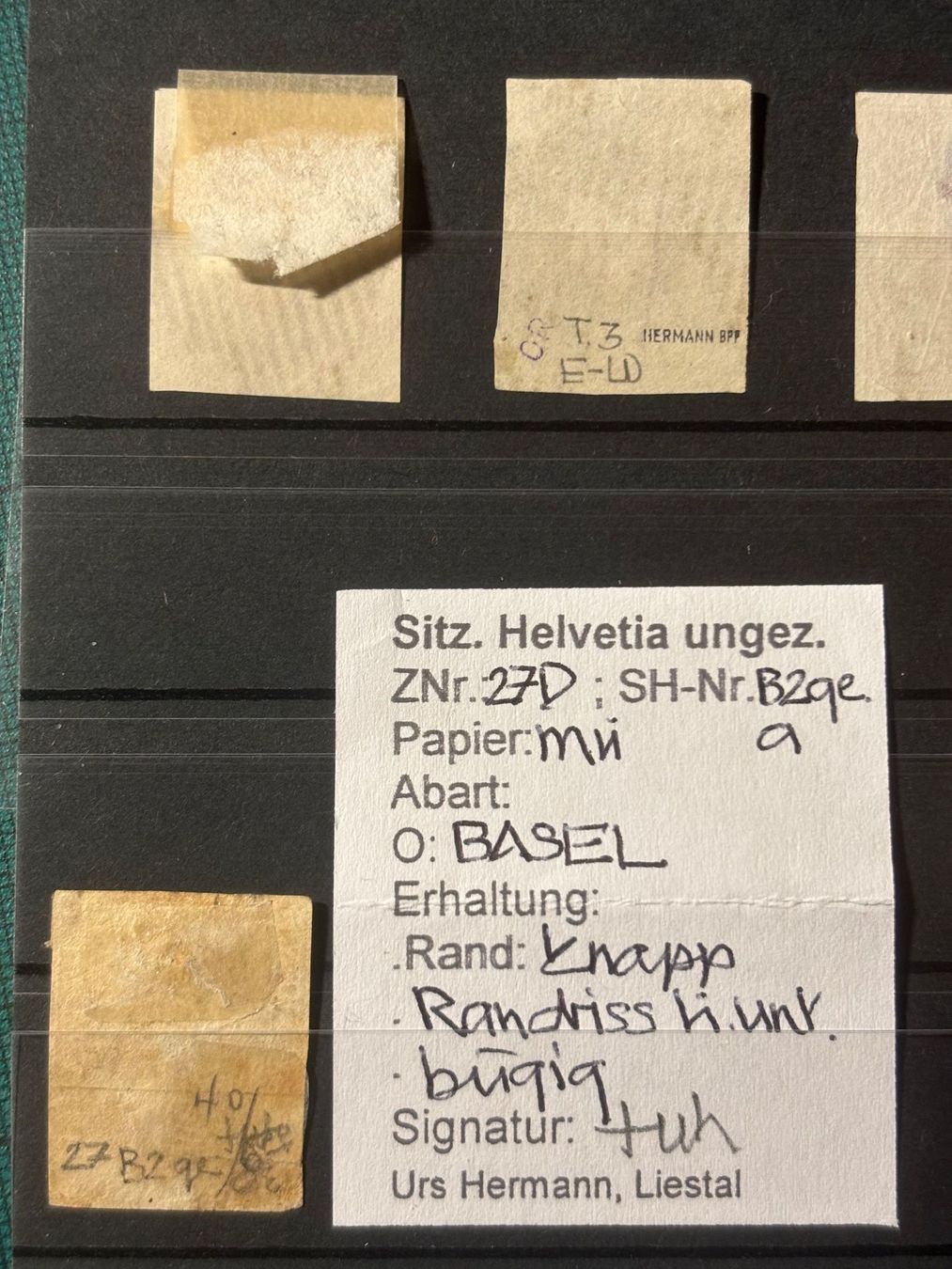 Tutti i francobolli: Lot Rayon und Strubeli mit Mängeln. – Usato da Utzenstorf venduto da Rose0303 4