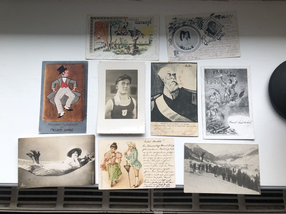 Cartoline postali: 9 lustige MOTIVE auf antiken ANSICHTSKARTEN – Usato da Lufingen venduto da Rac0