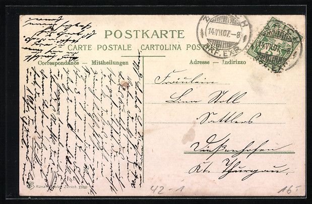 Cartes postales: Zürich, eidg. Schützefest 1907, Päarc – D'occasion à Berlin par bartko-reher 1