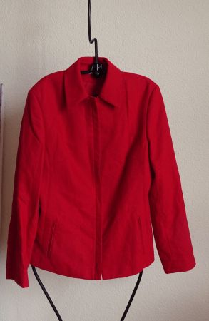 Marc Aurel 100% Schurwolle rote Jacke Gr 38