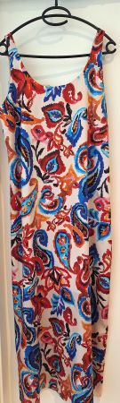 Robe sans manches Indies multicolore motif cachemire