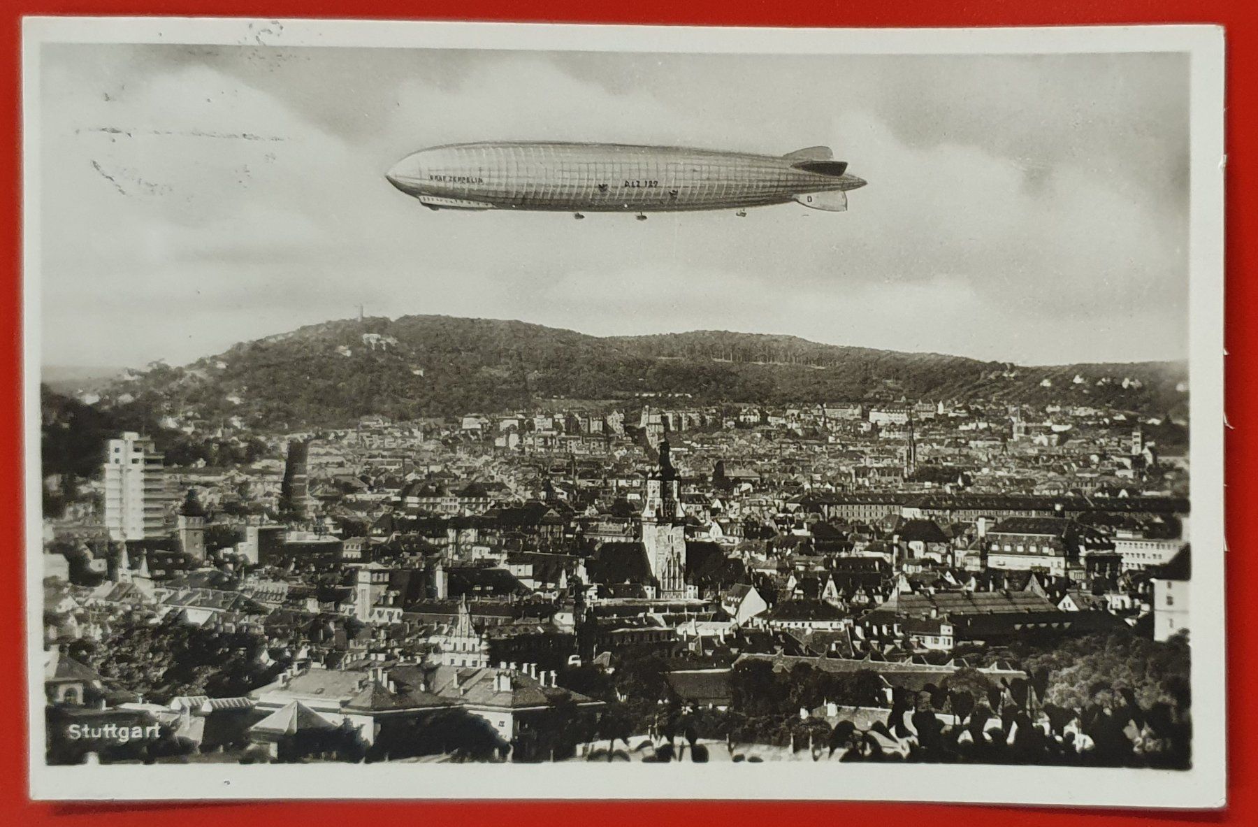 Cartoline postali: Zeppelin über Stuttgart 1929 - nach Lyss gelaufen – Usato da Kreuzlingen venduto da Rschweiz1