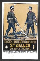 St. Gallen Eidg. Unteroffiziersfest 1911 Künstlerk. C. Liner