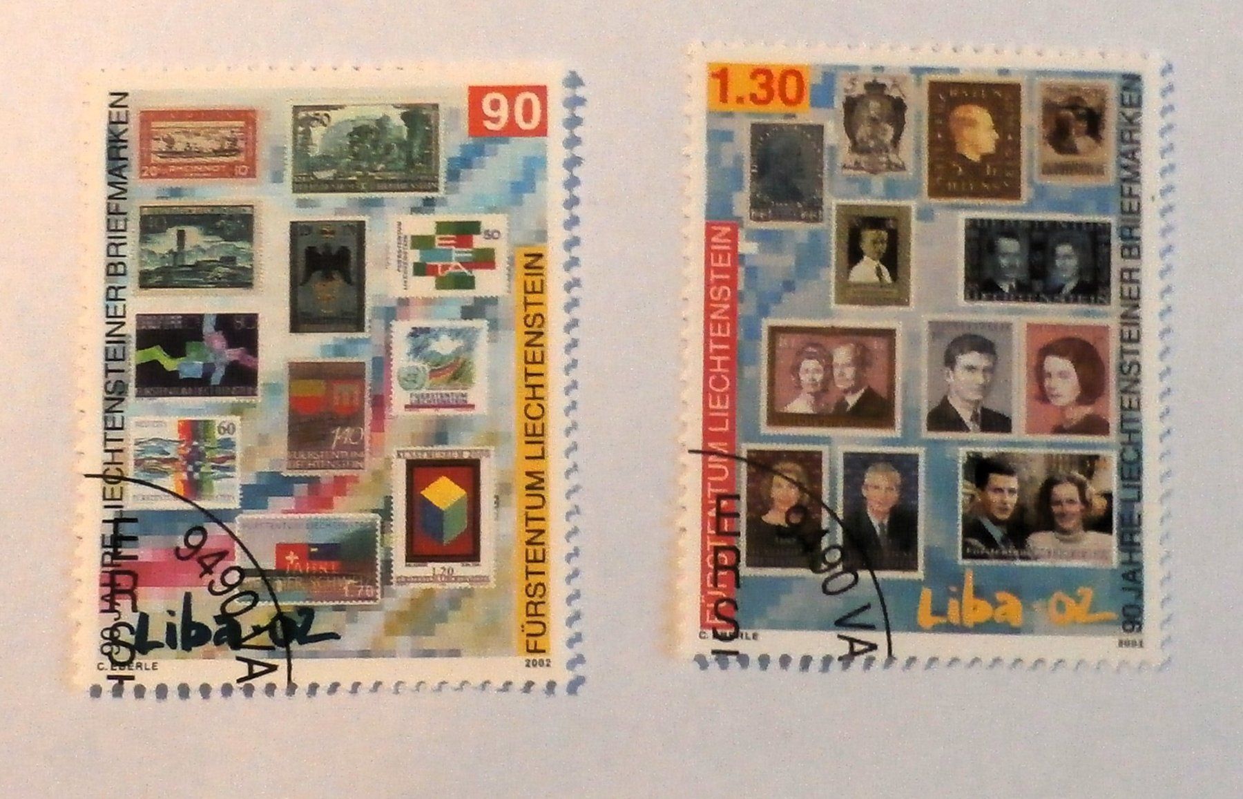 Alle Briefmarken: FL 2002 90 Jahre FL Briefmarken – Gebraucht aus Kehrsatz von Bernherb2 1