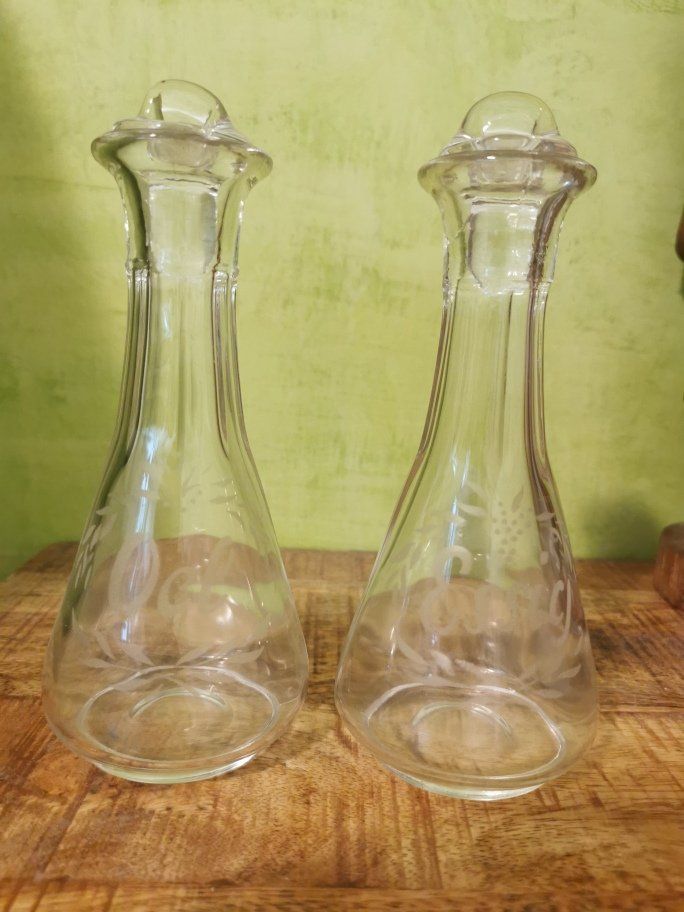 Caraffe: Essig & Öl Karaffen Set – Usato da Dänikon ZH venduto da Beldiwuffi 1