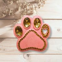 Keramik Pfote Magnet - Pink - handmade