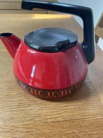 Vintage Kessel, Rot mit Muster- Ein Schmuckstück!
