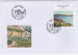 Lavaux Marke mit TAB oben auf illustriertem FDC