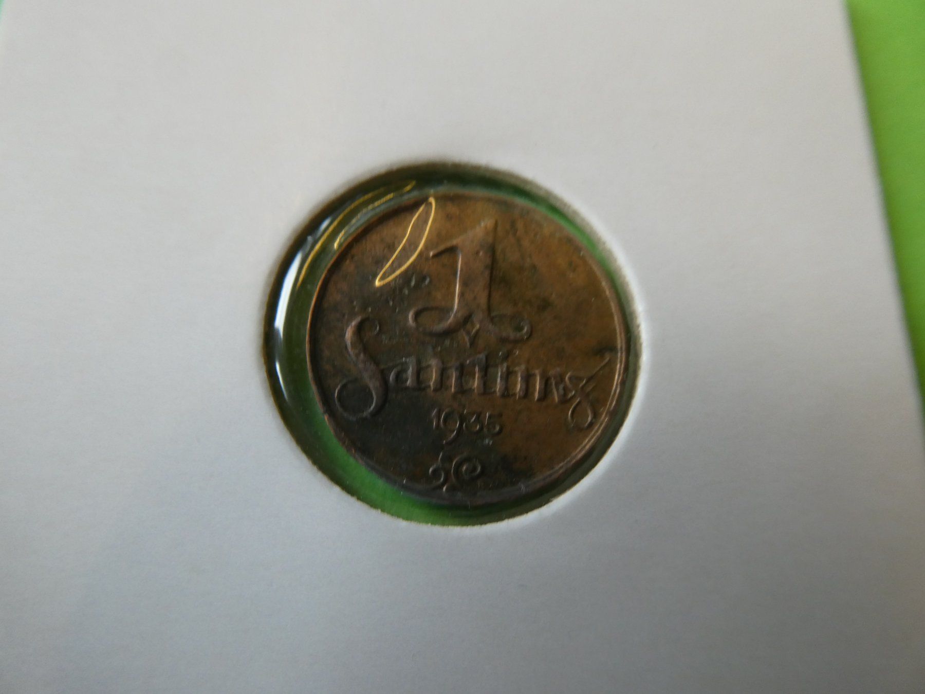Toutes les monnaies: Lettland 1935, 1 Sant – D'occasion à Hinterforst par Rohusri 1