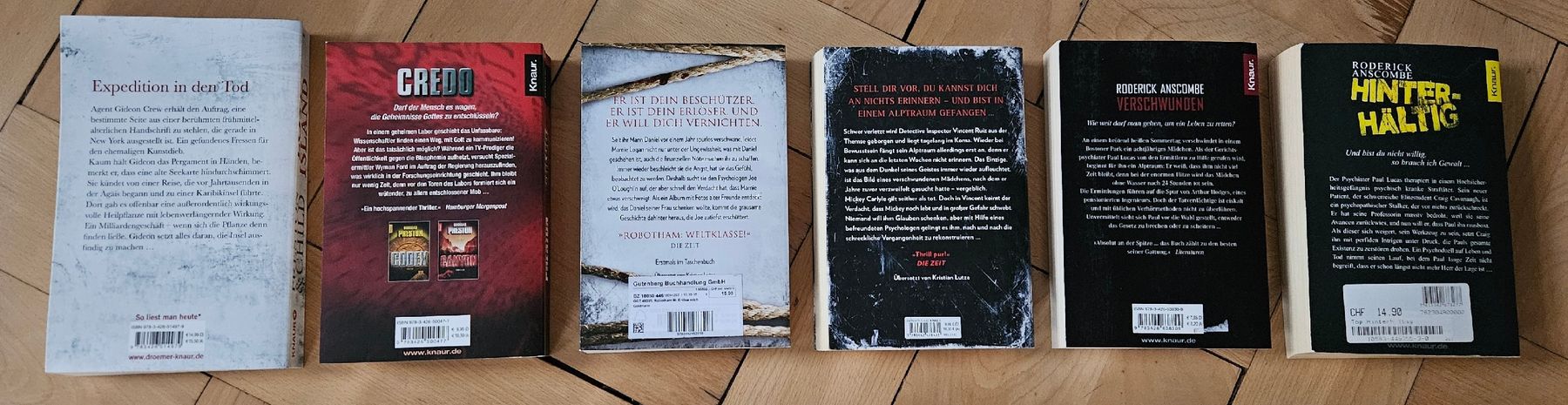Livres: 18 Thriller – D'occasion à St. Gallen par Patrizia0711 1