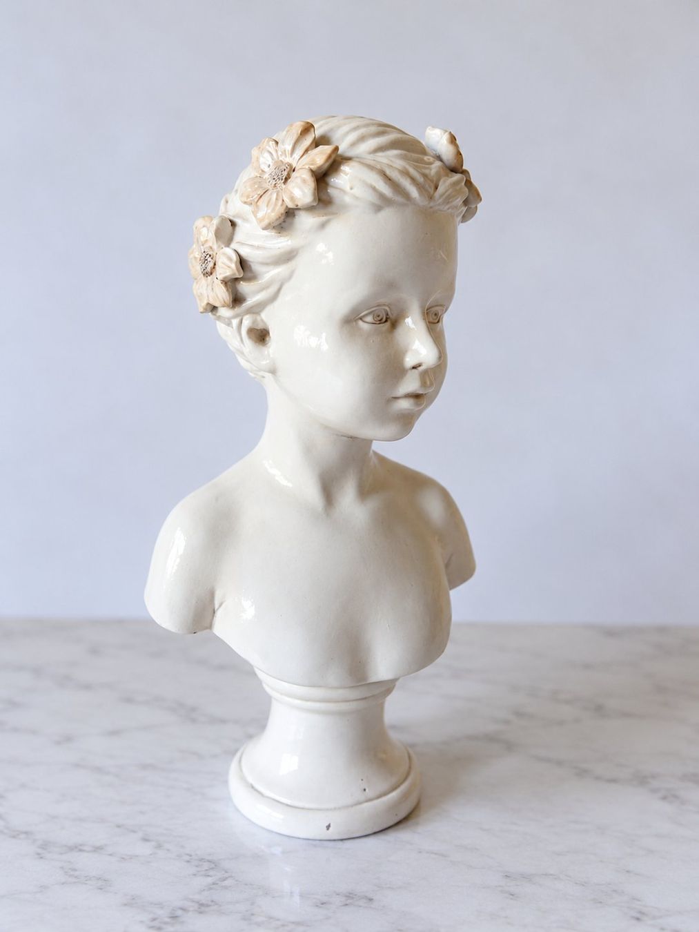 Statuette: Dekorative Büste,Mädchen,Kunststein, 22 cm – Usato da Lengnau BE venduto da Muggi7
