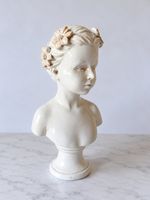 Dekorative Büste,Mädchen,Kunststein, 22 cm