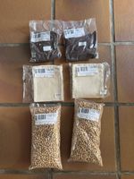Kirschsteine, Traubenkerne und befüll Säcke