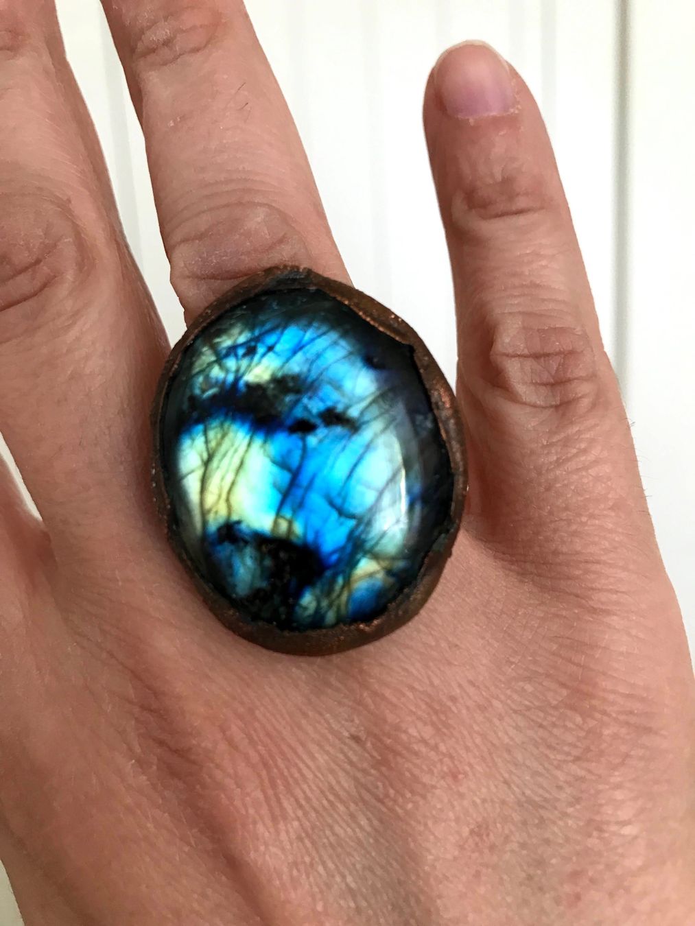 Sonstiger Schmuck: Anello + collana rame e labradorite – Gebraucht aus Breganzona von mas_tv72 3
