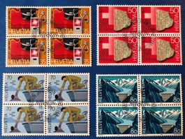 CH1985 - bloc 4 obli 1er jour ** - Zu 711-714