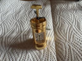 Luxus Wecker Metall Gold mit Schlüssel neuwertig