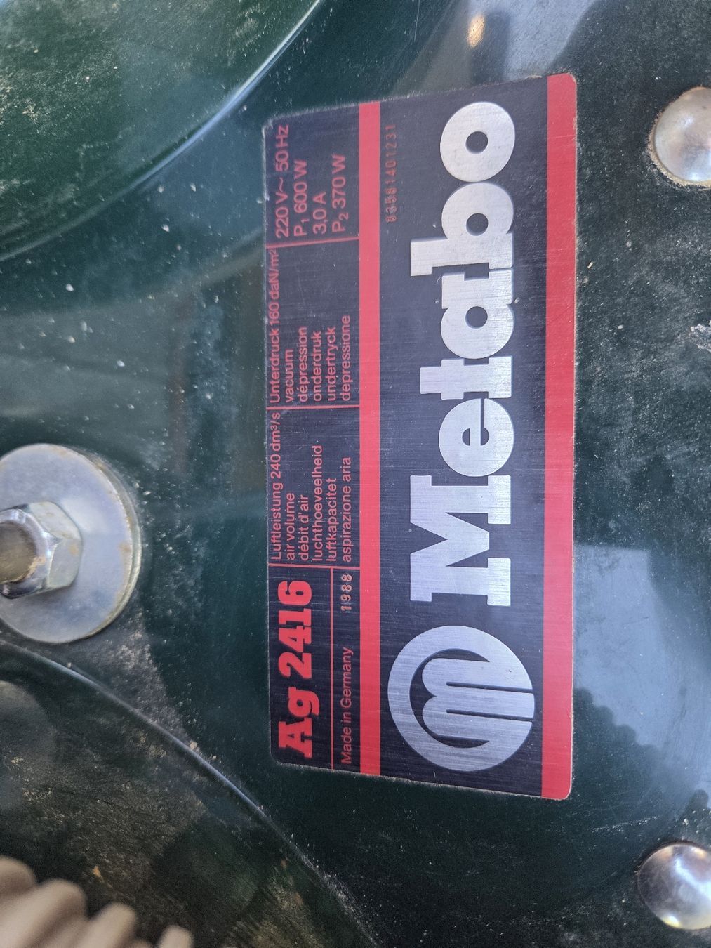 Alle Maschinen: Metabo Absauganlage – Gebraucht aus Leimiswil von Oldie_Power 1