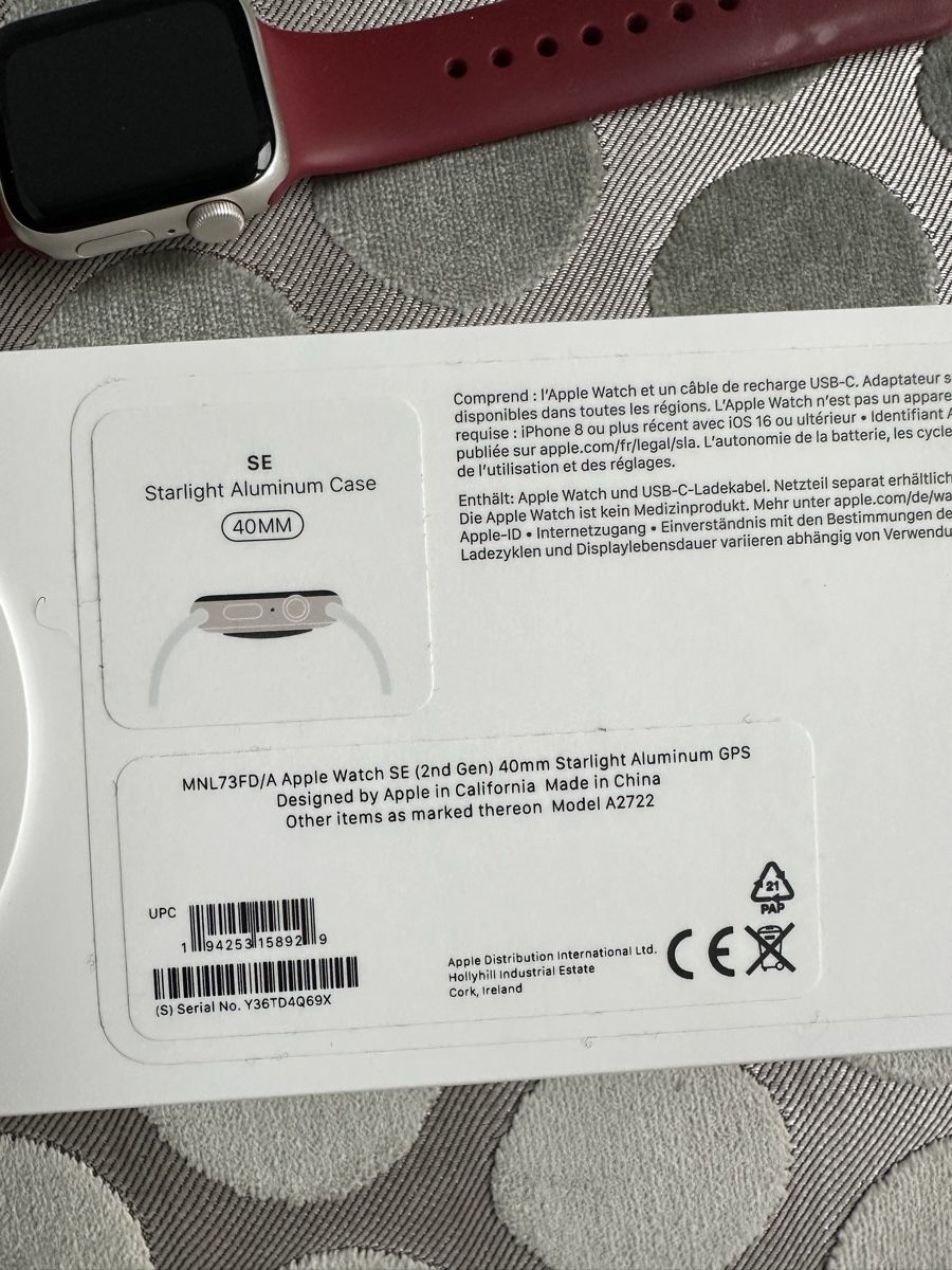 Apple Smartwatch: Apple Watch SE 2nd Gen 40 MM Starlight – Usato da Kilchberg venduto da AK_KB 4