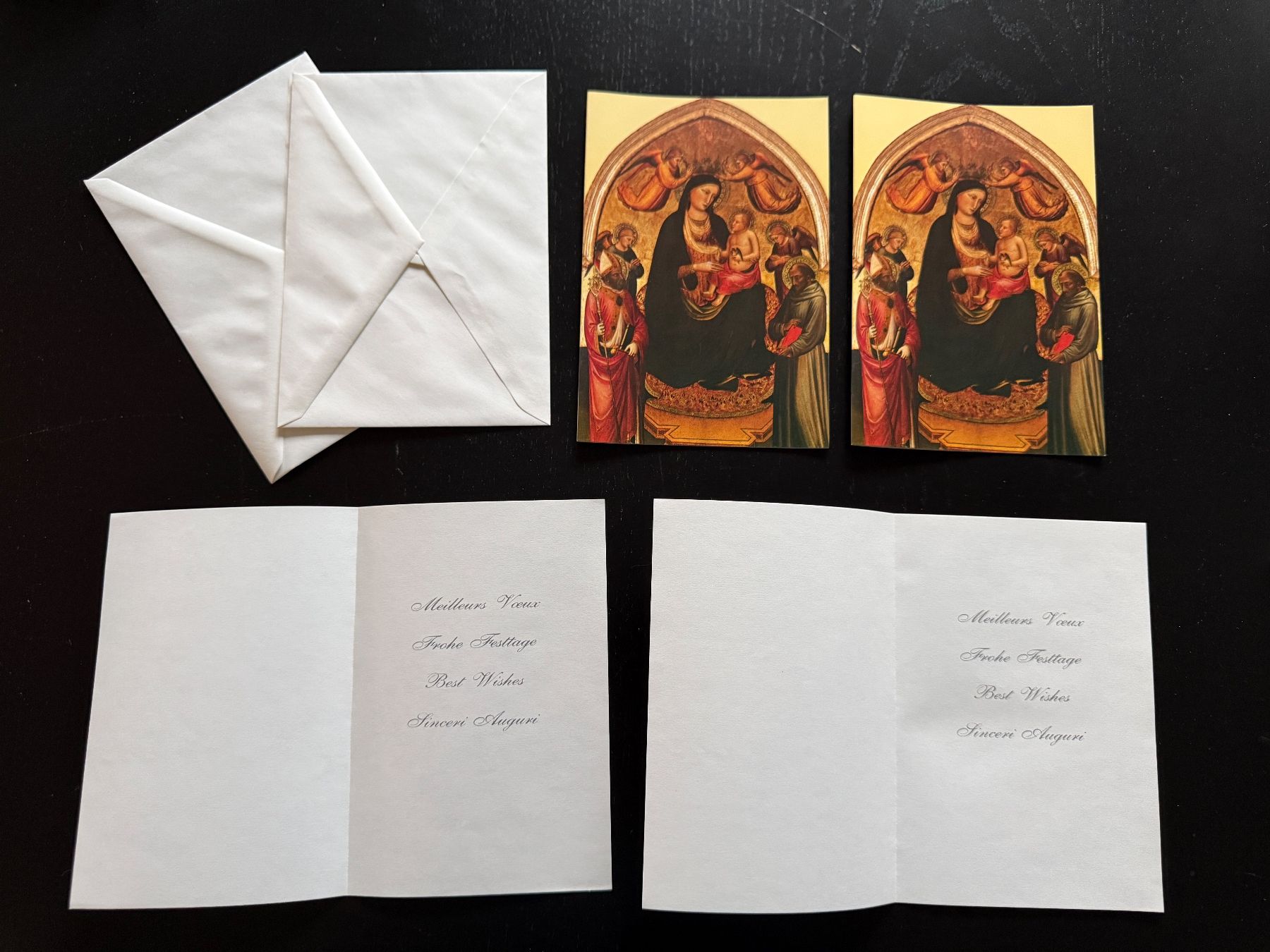 Cartoline: Weihnachtskarten Set, Kirchenfenster 2Stk. – Usato da Erstfeld venduto da Uhu1980 2