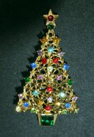60s Weihnachts - Brosche – Tannenbaum