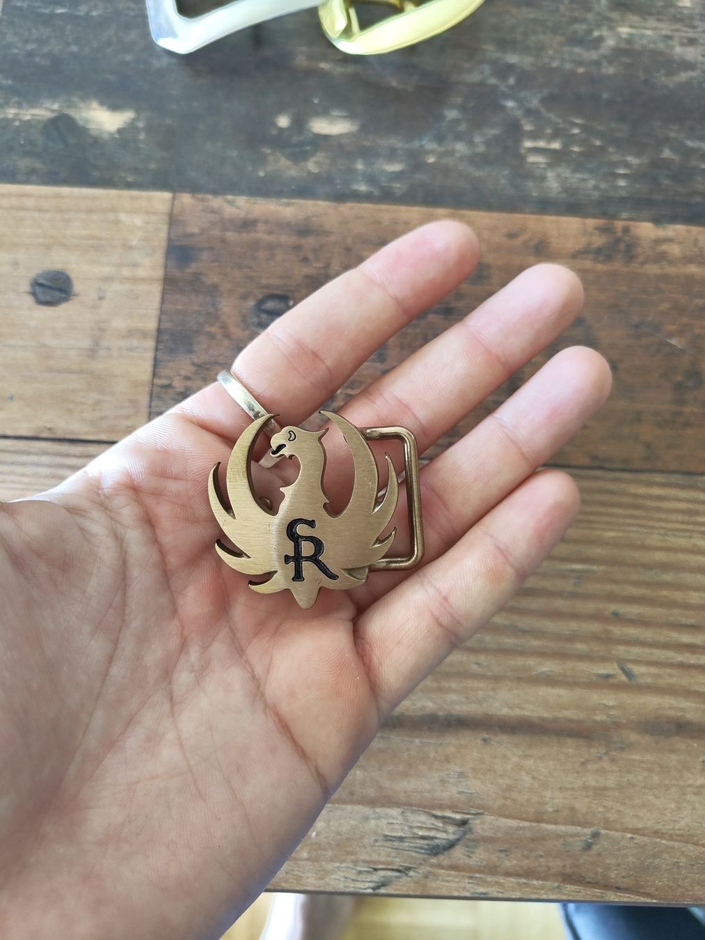 Fibbie per cinture: Bronze Ruger Gürtelschnalle Buckle – Nuovo (secondo la descrizione) da Weinfelden venduto da RobsFortune 2