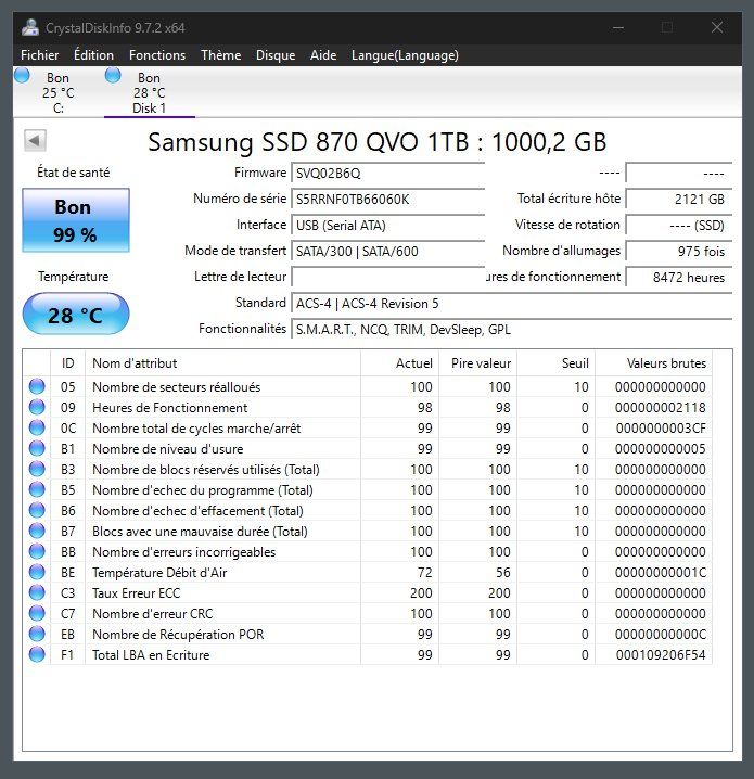 Samsung Dischi rigidi: Samsung 870 QVO 1TB – Usato da Delémont venduto da breacH 2