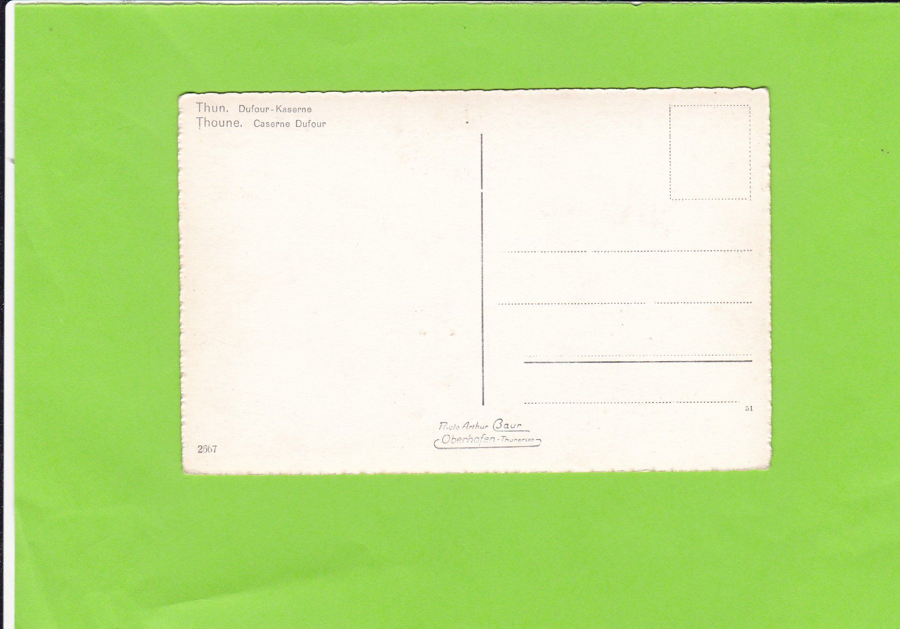 Cartes postales: Thun-Dufour-Kaserne – D'occasion à St. Peterzell par neckertal 1