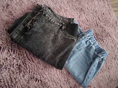2 Schwangerschaftshose/ Jeans mit Gummizug XL