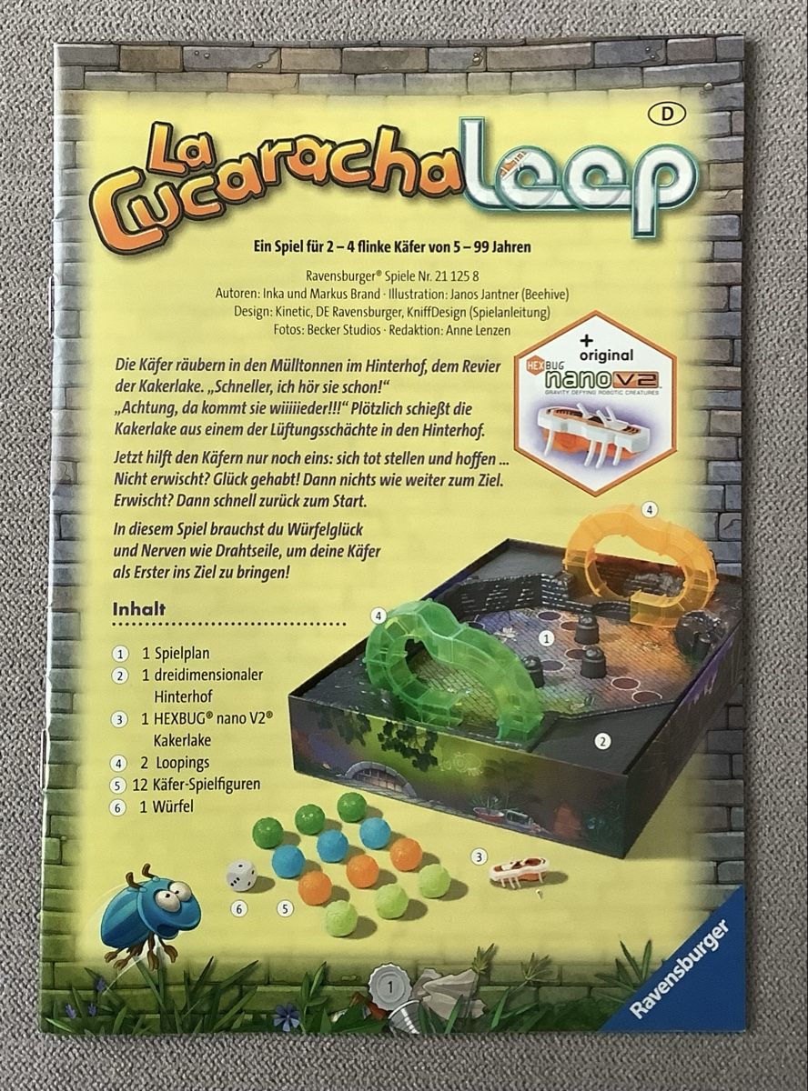 Ravensburger Giochi: La Cucaracha Loop , Spiel von Ravensburger – Usato da Oberentfelden venduto da rompi11 2
