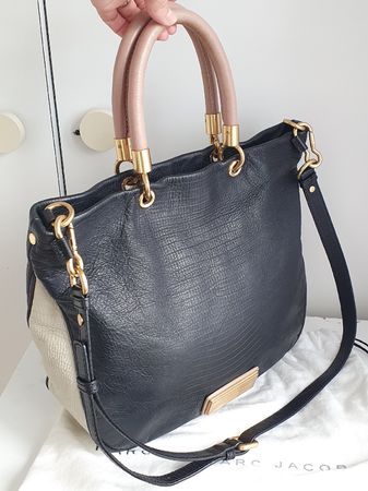 Marc Jacobs Henkel/Umhängetasche Rosa/Schwarz/Beige  