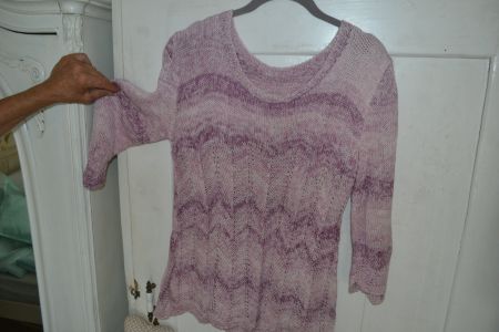Strick Pulli Lila mehliert selbstgemacht