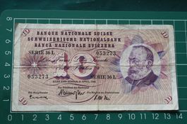 gottfried keller banknote 10 franken 1964