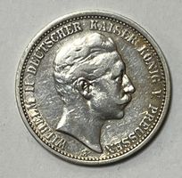 2 MARK, König Wilhelm II, 1904  (Silber .900)