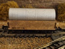 Roco SBB Güterwaggon beladen mit Rohr Spur N - antik