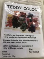 Textilfarbe, gedacht zur Färbung von Mohairstoff 