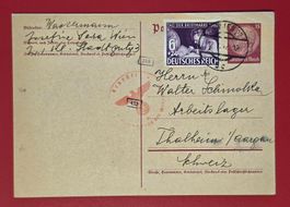 DEUTSCHES REICH WIEN ZENSUR INTERNIERUNGSLAGER THALHEIM 1942