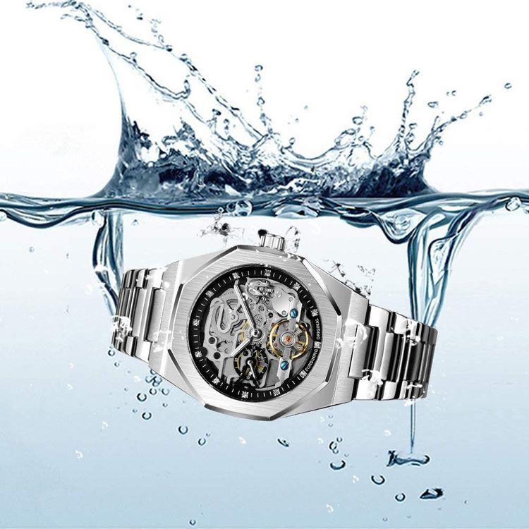 Edle Skelett Automatik Uhr Armbanduhr Herrenuhr