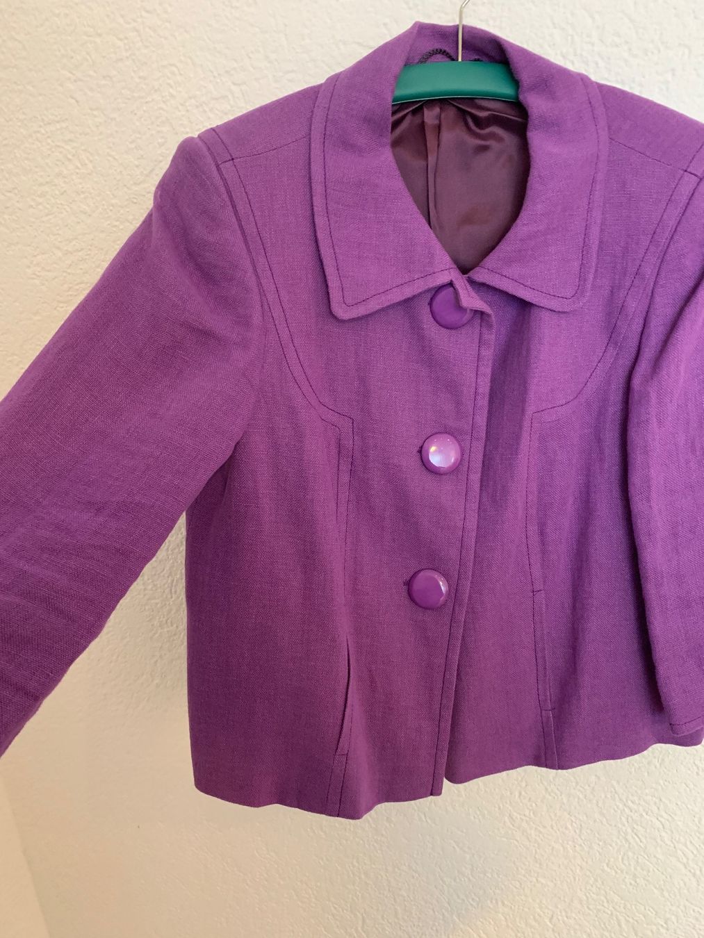 Jacken: 100% Leinen Jacke violett Gr. 38 / M – Gebraucht aus Fislisbach von KolibriSecondhand 3