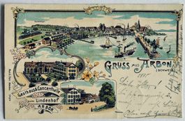 Gruss aus Arbon, Lindenhof, Litho, 1900